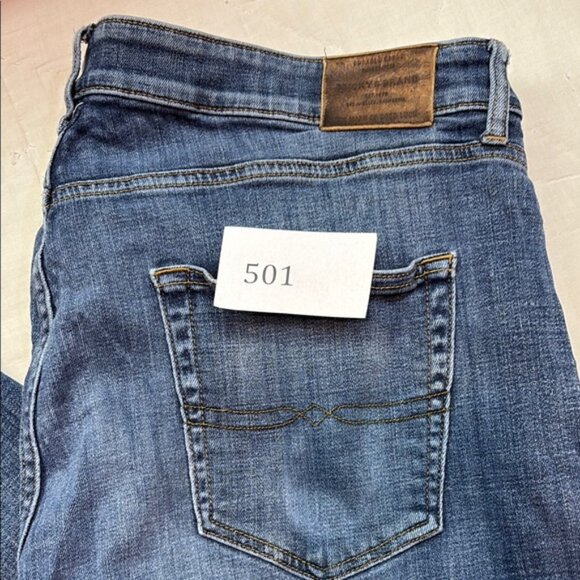 Lucky Brand 410 Athletic Slim Jeans with Natural Fading | Men's Size 42x30 - Picture 8 of 8